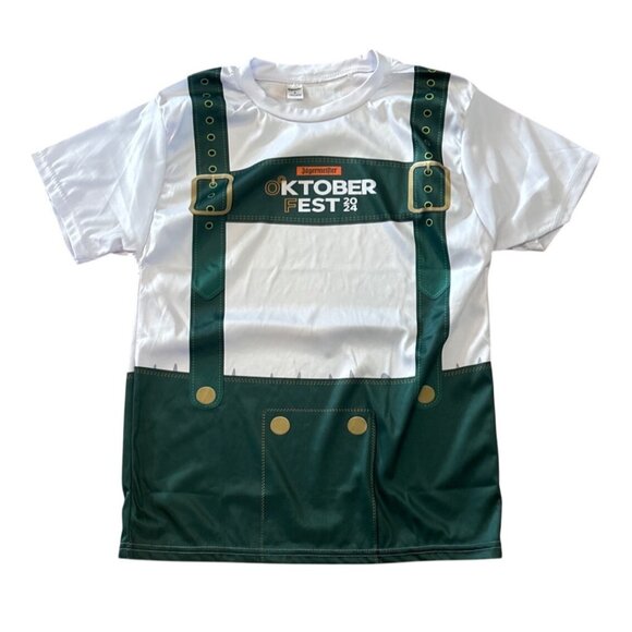Jägermeister Oktoberfest T-Shirt 2022 Bavarian Lederhosen Sm Green White Costume - Picture 1 of 7